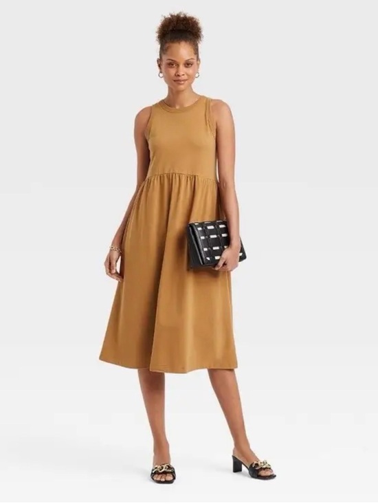 a new day Dresses & Skirts - A New Day Sleeveless Midi Dress in Mustard size medium